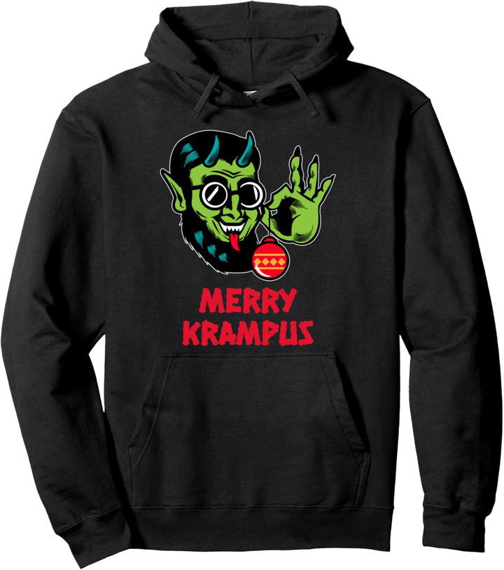 Komisch Fröhlicher Krampus Anti Weihnachten Geschenk Pullover Hoodie