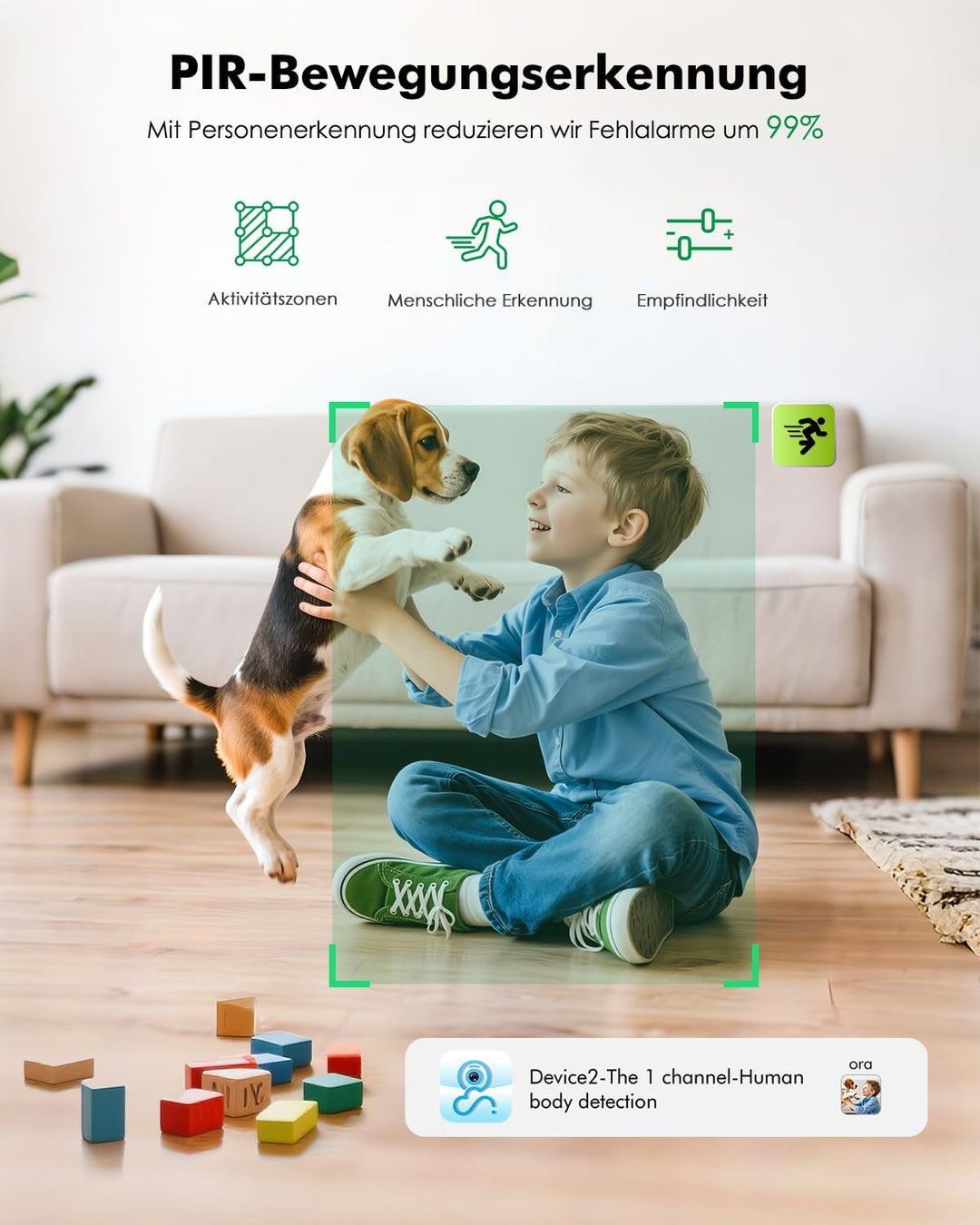 2,5K 4MP Überwachungskamera Innen Akku, 360° WLAN innenkamera mit akku, 2,4/5 GHz WiFi, 360° Kamera