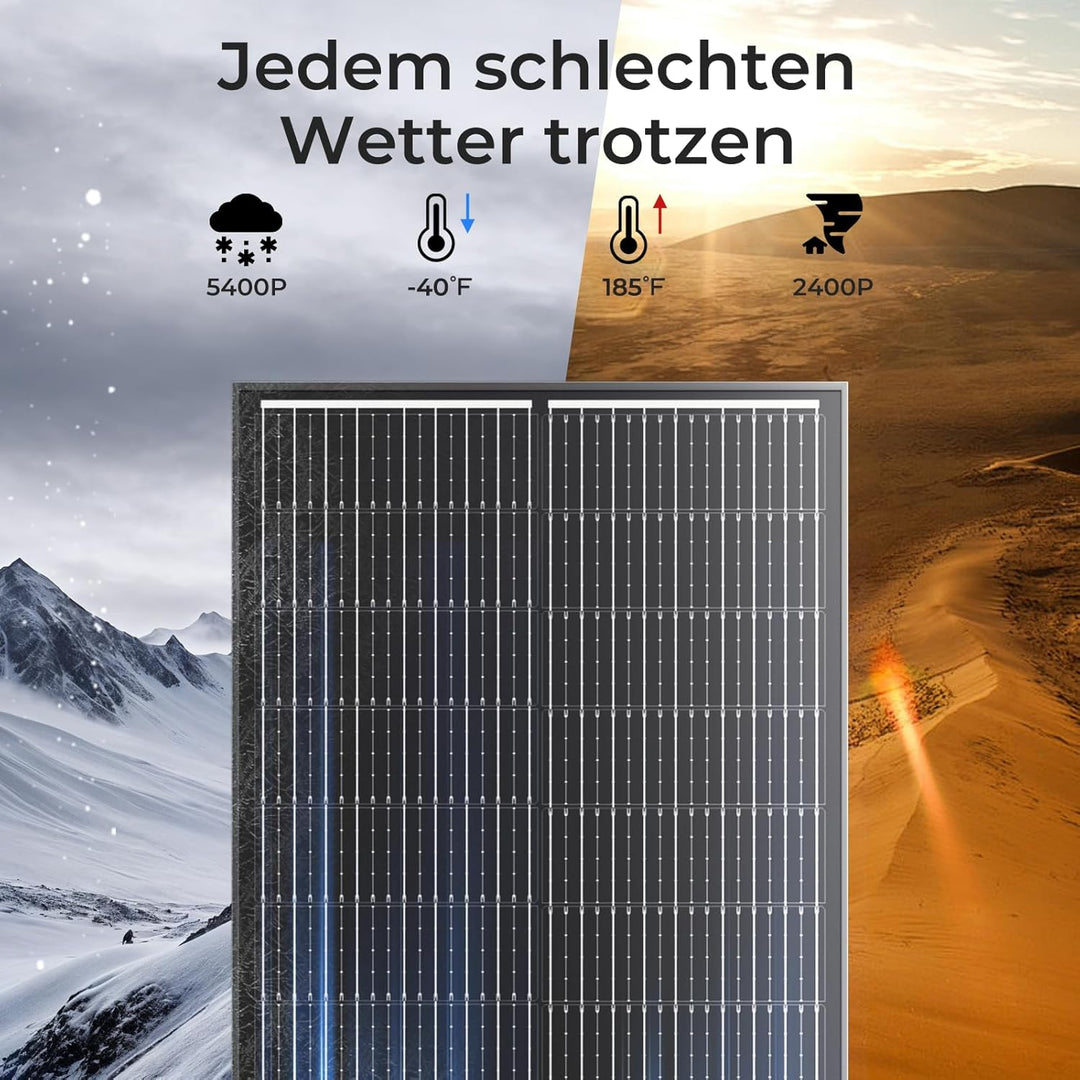 Solarpanel 300w, 2 x 150w Hohe Effizienz Monokristalline Solarmodul, Aluminium Frame Solar Panel, 12