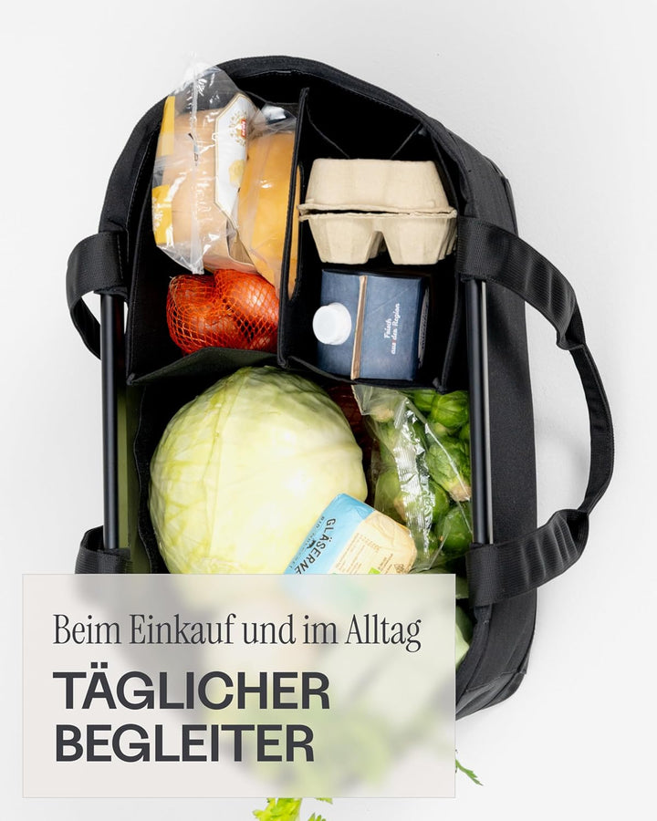 Kapten &amp; Son Vaasa Organizing Inlay Schwarz | 9L Taschenorganizer aus recyceltem PET für Shopping Ba