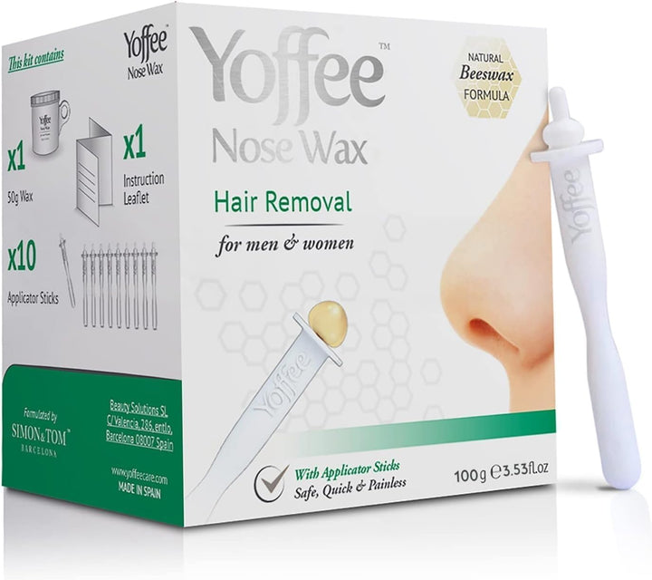 Original Yoffee Nose Wax Kit - Hair Removal Set - Männer und Frauen - Nasenhaarentferner - Bio Biene