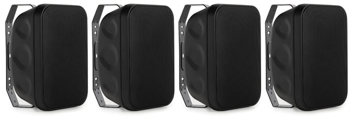 McGrey OLS-651BK Outdoor-Lautsprecher 4X Set - Zwei-Wege-System - IP56 - Für Restaurant, Biergarten,