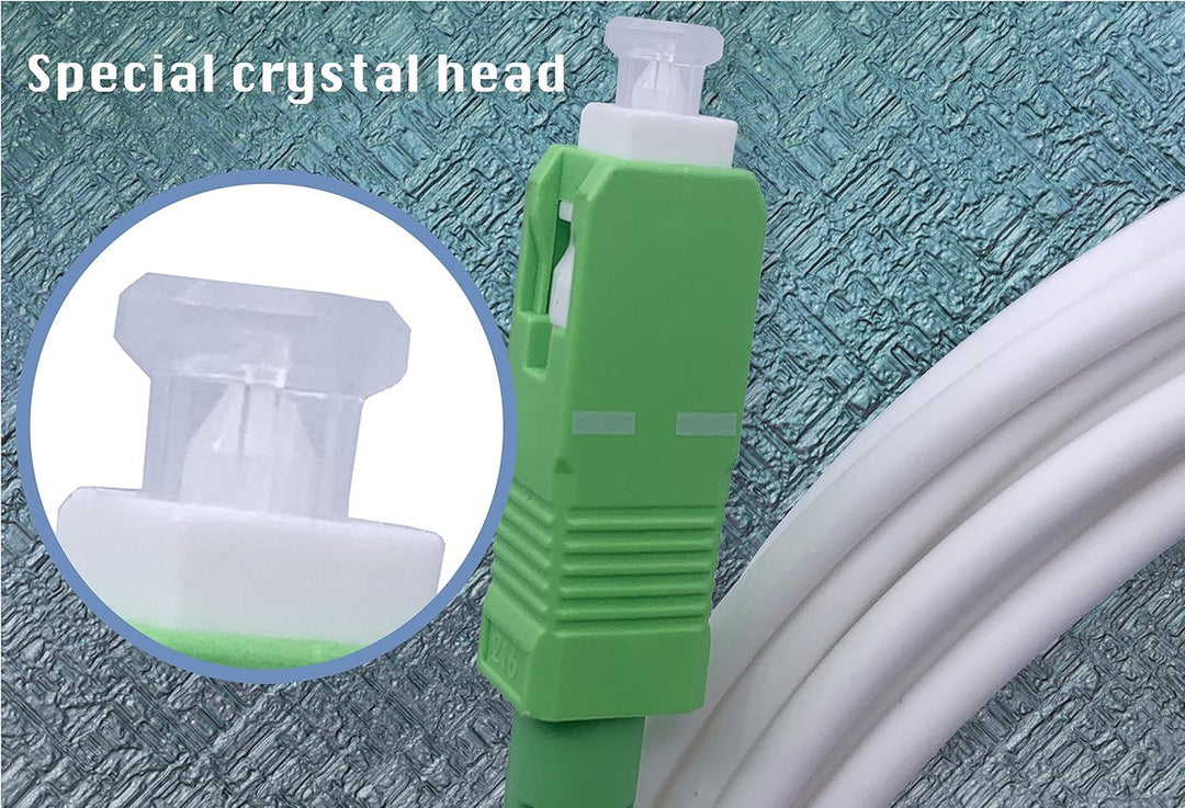 Elfcam® - 40m LWL Glasfaser-Kabel SC/APC auf SC/UPC Stecker, Simplex 9/125μm Patchkabel, Lichtwellen