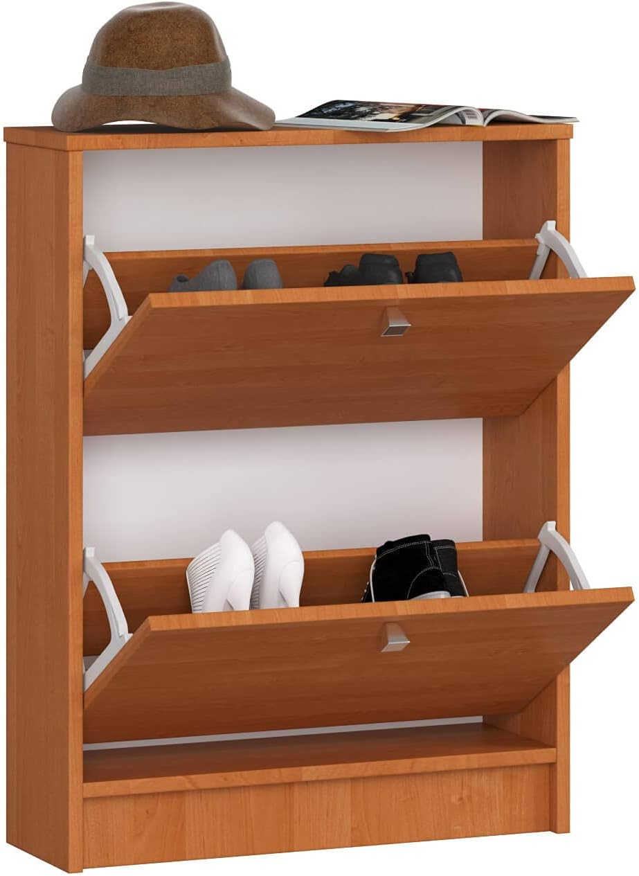 AKORD Schuhschrank mit 2 Schuhkippern | Schuhkipper | Schuhregal geschlossen | Schuhbank | Schuhaufb