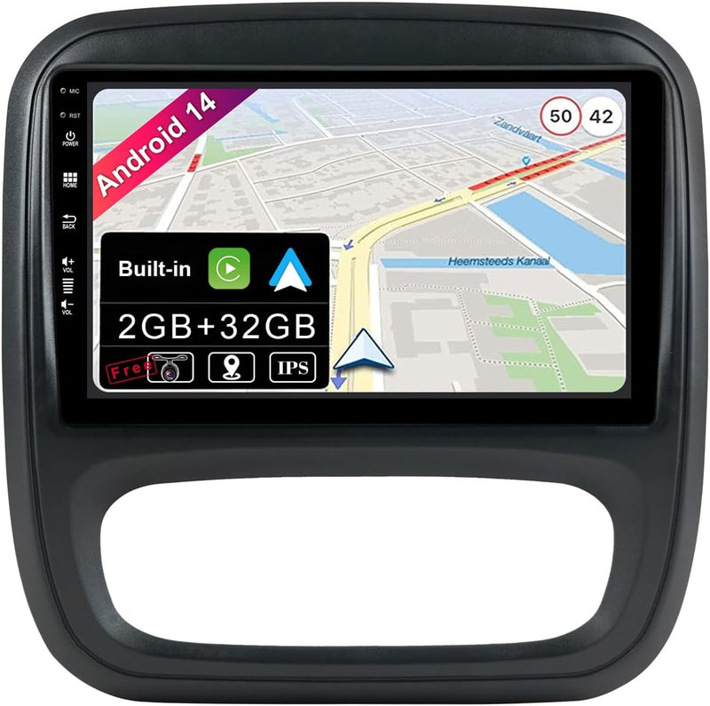 JOYX Android 12 IPS Autoradio Passt für Renault trafic 3 (2014-2021) / Opel Vivaro B (2014-2018) - E