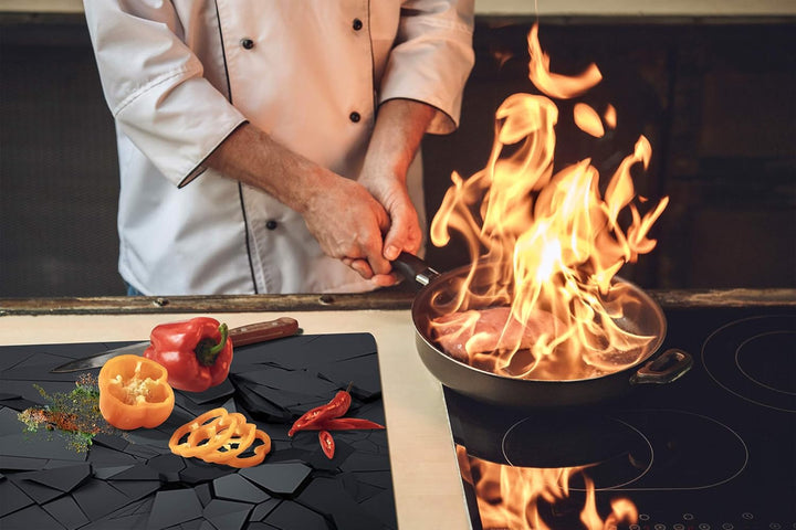 Kochplattenabdeckung Stove Cover und Schneideplatten SINGLE mit 60 x 52 cm und DOUBLE - zwei Bretter