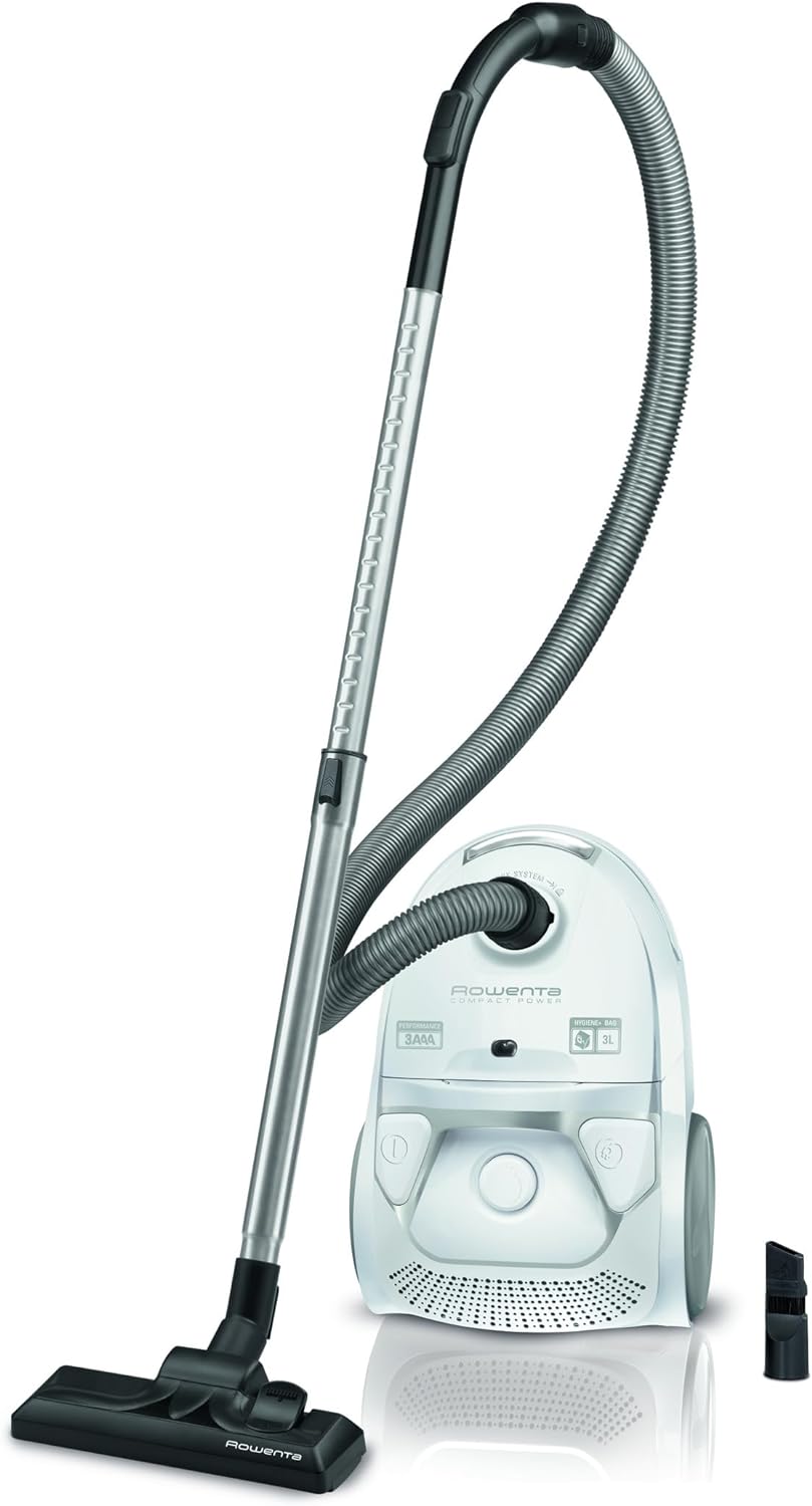 Rowenta RO3927EA Compact Power Staubsauger mit Beutel, Niedriger Energieverbrauch, 900 Watt, 3 Liter