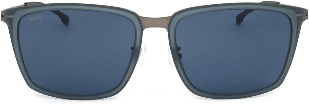 BOSS HUGO 1465/F/S Brille, Matte Dark Ruthenium, 59 für Herren, Matte Dark Ruthenium