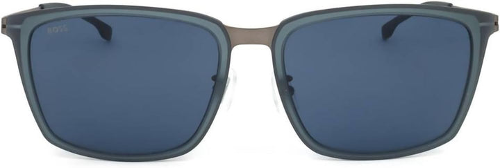 BOSS HUGO 1465/F/S Brille, Matte Dark Ruthenium, 59 für Herren, Matte Dark Ruthenium