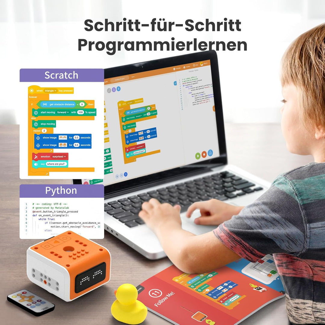 VinciBot Klassenzimmer-Set für Kinder (8-12 Jahre), enthält 6 VinciBot-Coding-Roboter & reichhaltige