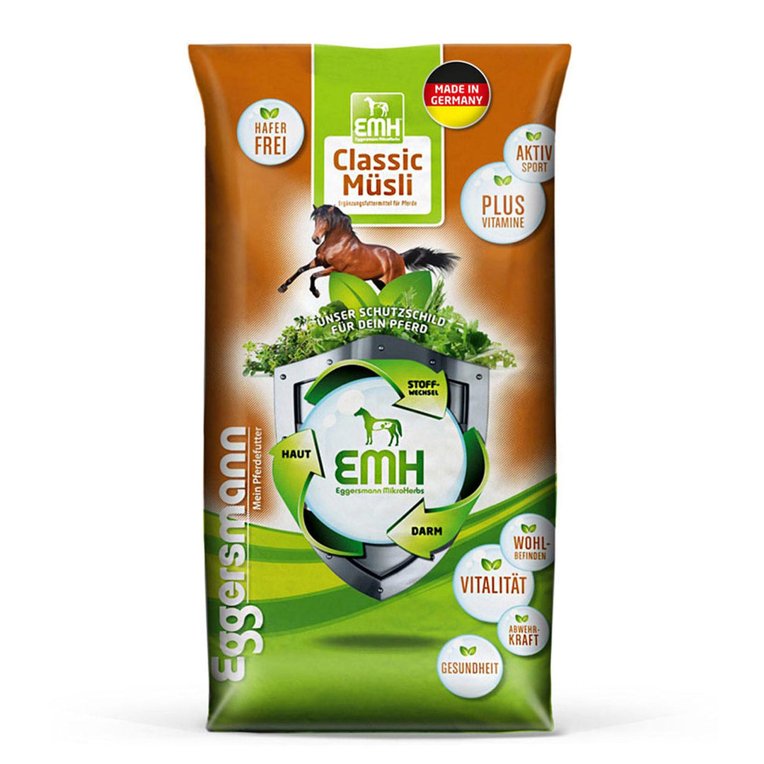 Eggersmann EMH Classic Müsli 20 kg – Pferdemüsli ohne Hafer für Sportpferde zum Schutz des Muskelapp