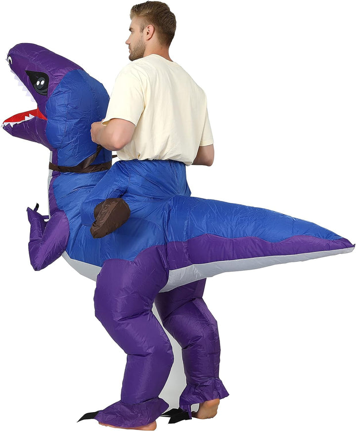 FXICH Aufblasbare Dinosaurier-Kostüme für Erwachsene, aufblasbares T-Rex-Kostüm, aufblasbarer Dinosa