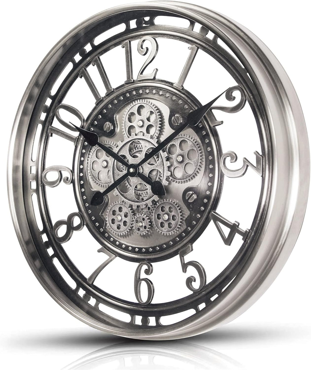 INFINITY TIME Moving Gear Wanduhr, modern, Vintage, rustikal, industriell, Steampunk, freiliegende U