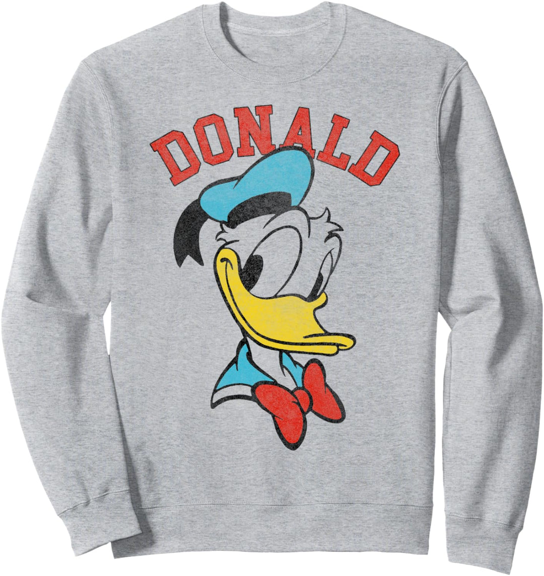 Disney Mickey And Friends Donald Duck Simple Text Portrait Sweatshirt