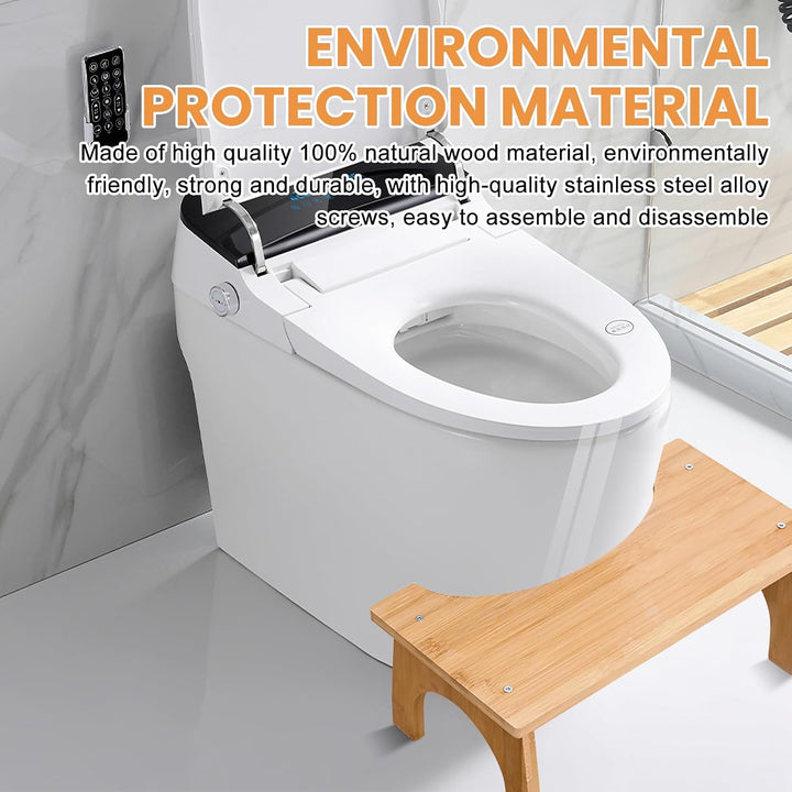 Toilettenhocker Holz,37 * 20 * 17CM Toilettenhocker Aus Holz,Toiletten Fussbank Aus Holz,WC Hocker E