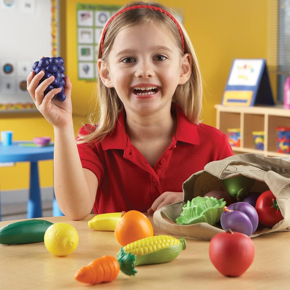 Learning Resources New Sprouts Früchte und Gemüse Set im Baumwollbeutel Obst & Gemüse, Obst & Gemüse