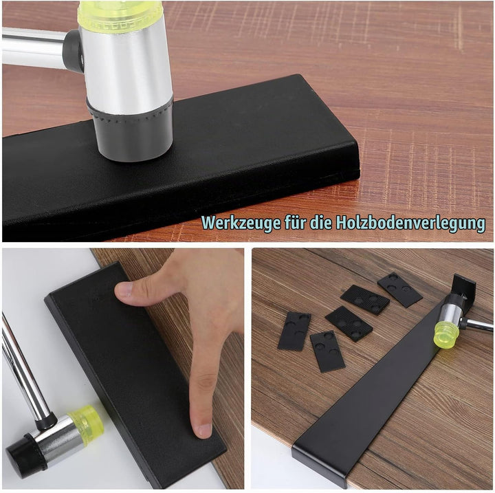 45 Stk Vinyl Verlegeset inkl,Laminat Holzfussboden Installations Set,Holzboden Verlegung Kit mit 40