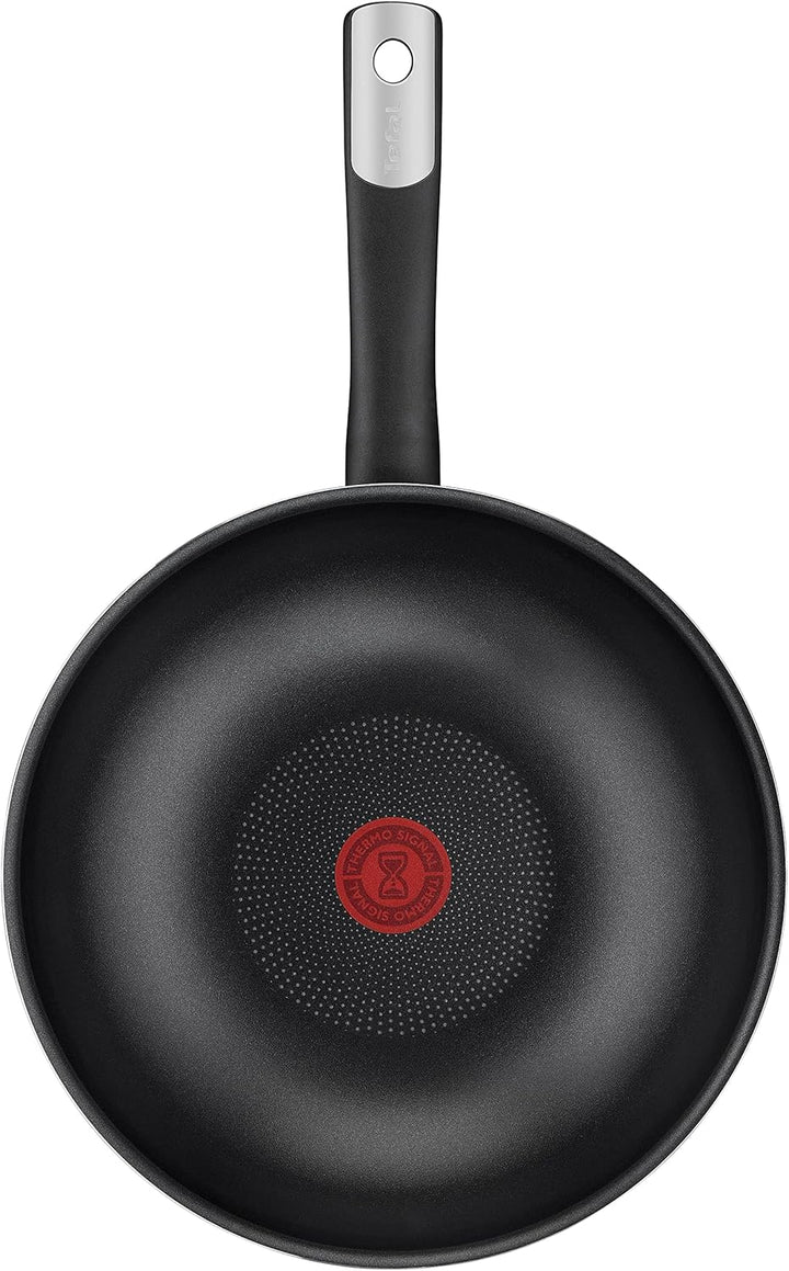 Tefal C38819 Hard Titanium Essential Wokpfanne 28 cm | Antihaftversiegelung mit Titanpartikeln | The