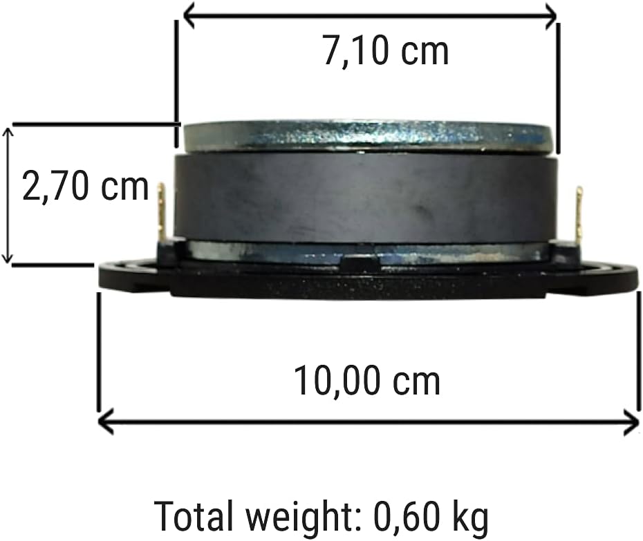 1 CIARE HT262 HT 262 kalotten hochtöner schwarzer Driver 4" 10,00 cm 100 mm Durchmesser 100 watt rms