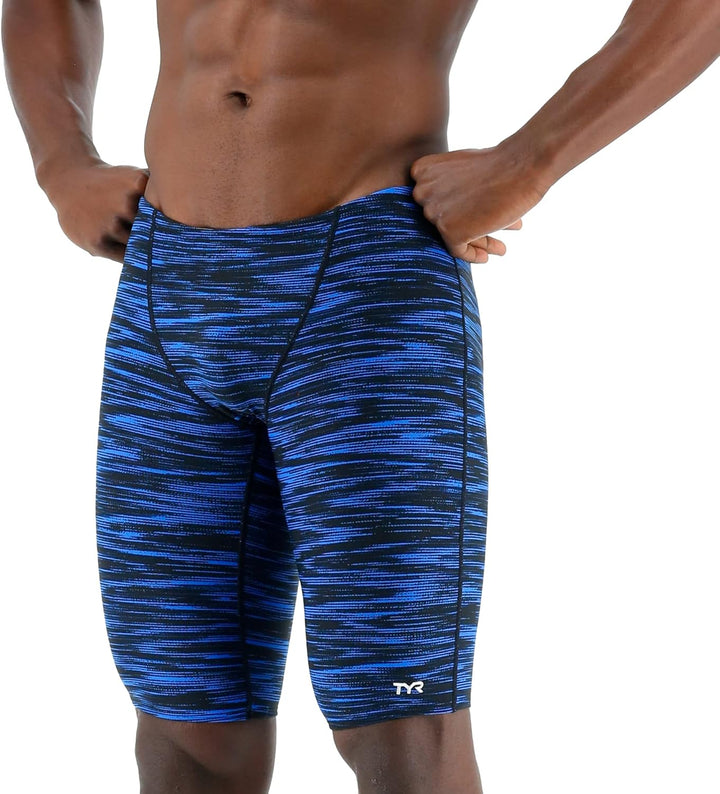 TYR Herren Durafast Elite Athletic Jammer Badeanzug Badehose 36 Blue Fizzy, 36 Blue Fizzy