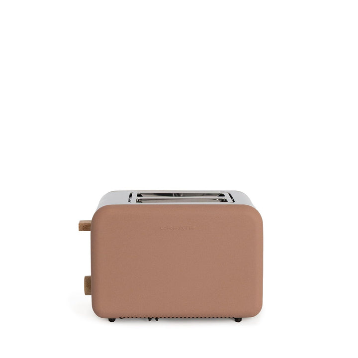 CREATE/TOAST RETRO/Toaster Mokka / 6 Leistungsstufen, Krümelschublade, Thermostat, Auftauen, Aufwärm