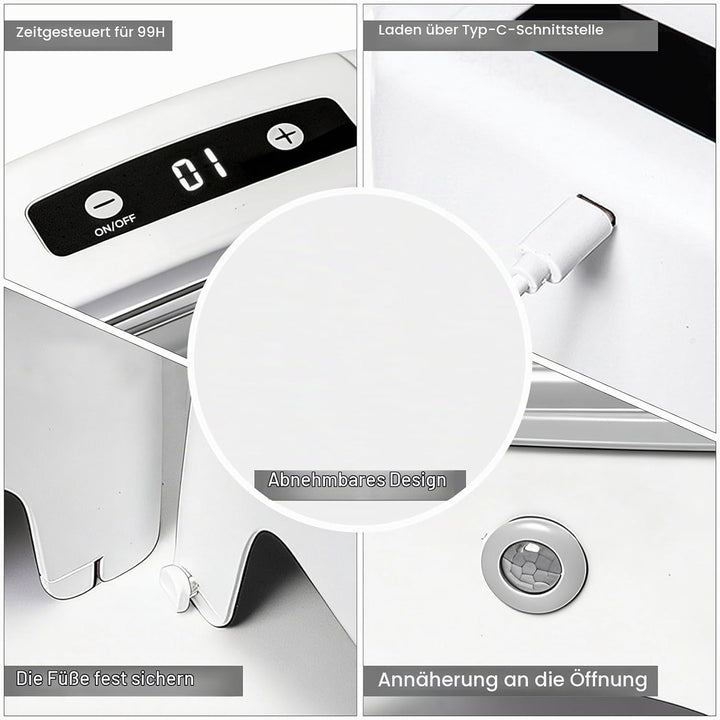 Automatischer Infrarot-Sensor Futternapf, 500ml Futterautomat Katze Mit Sensor Und 99 Stunden Timer,