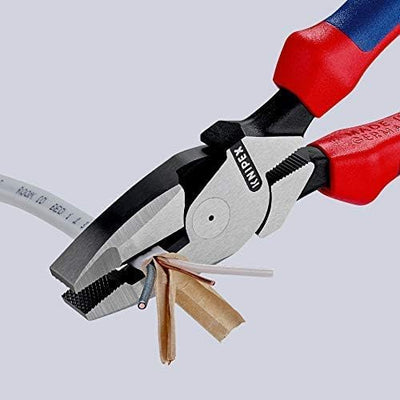 Knipex Kraft-Kombizange "Lineman's Pliers" amerikanisches Modell schwarz atramentiert, mit Mehrkompo