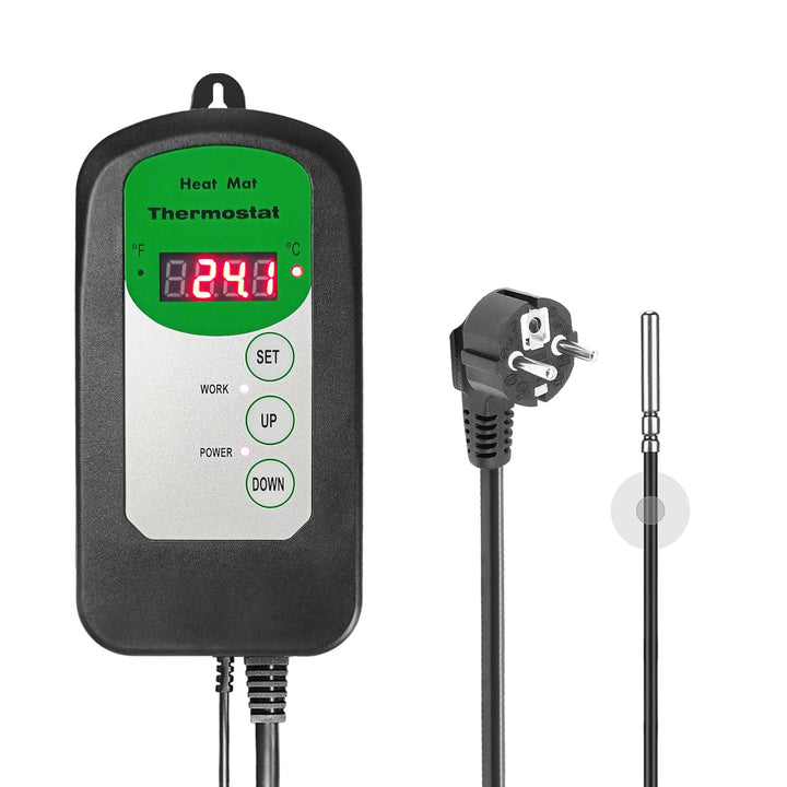 Heizmatte für Setzlinge, digitaler Thermostatregler 68 – 108 °C, Material zur Keimung von Pflanzen,