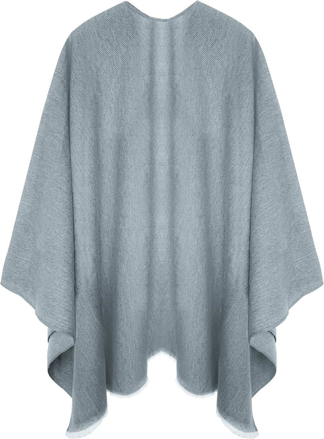 Shmily Girl Poncho Damen Strick Reversibel Cape Decke Elegant Warme Schultertuch Gestrickter Schal M