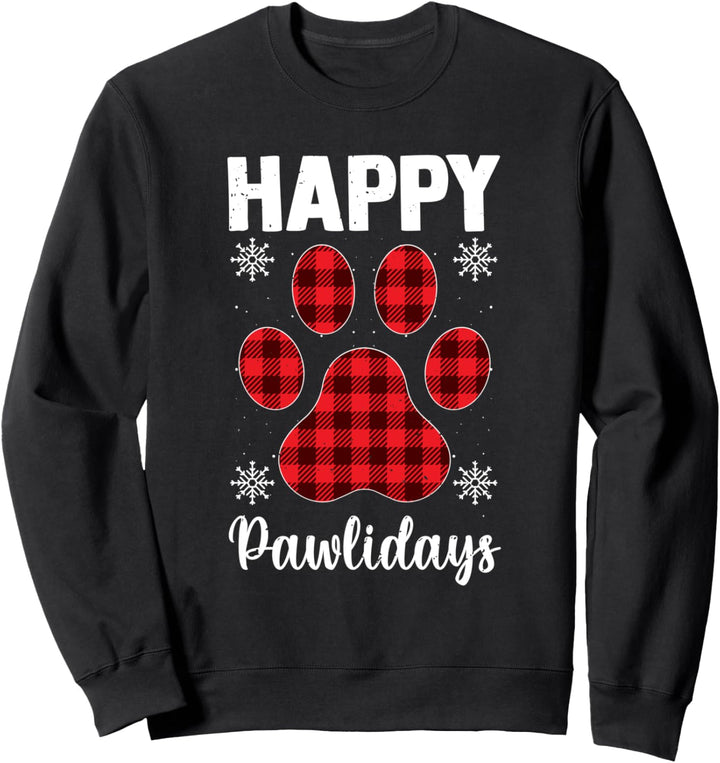 Happy Pawlidays Hundepfoten-Symbol für Welpen, Weihnachten Sweatshirt