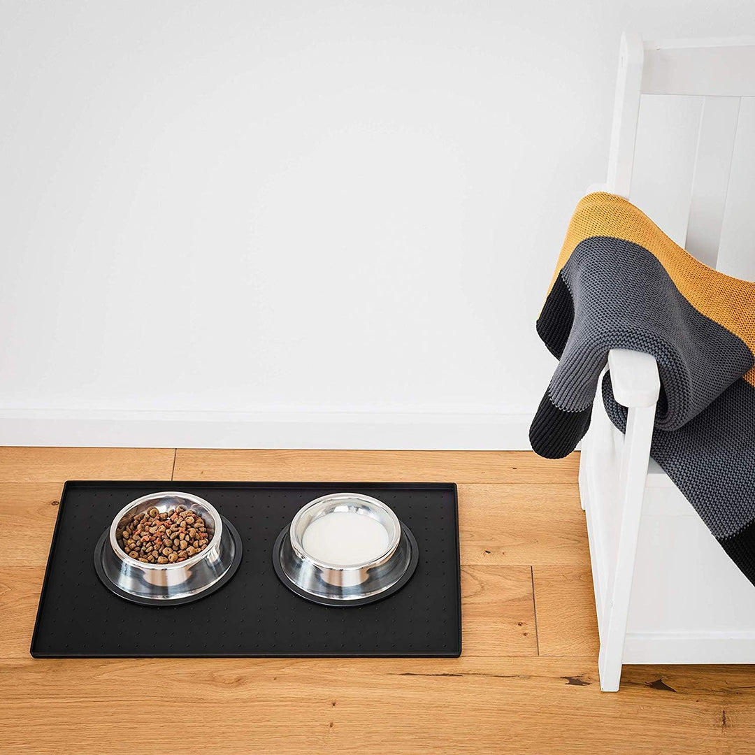 Everanimals Napfunterlage Katzen 40x60 cm - Napfunterlage Hund mit erhöhtem Rand - wasserdichte Hund