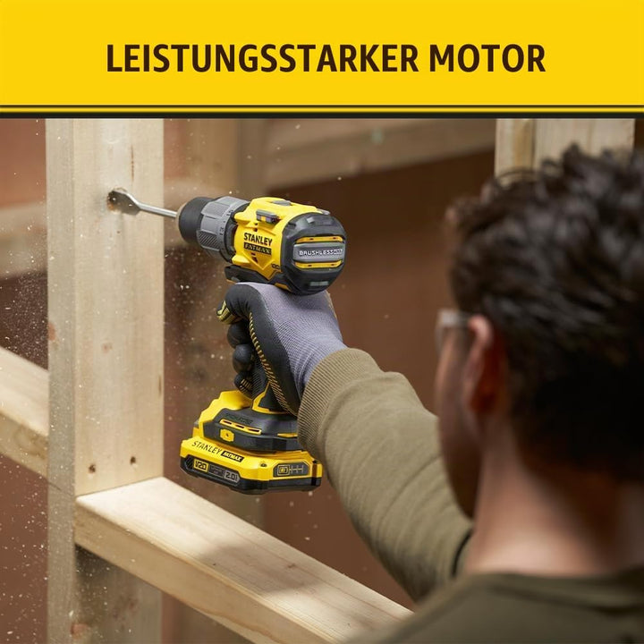 STANLEY FATMAX 18V V20 Akku-Bürstenloser Schlagbohrschrauber, (Nur Gerät), SFMCD726B-XJ