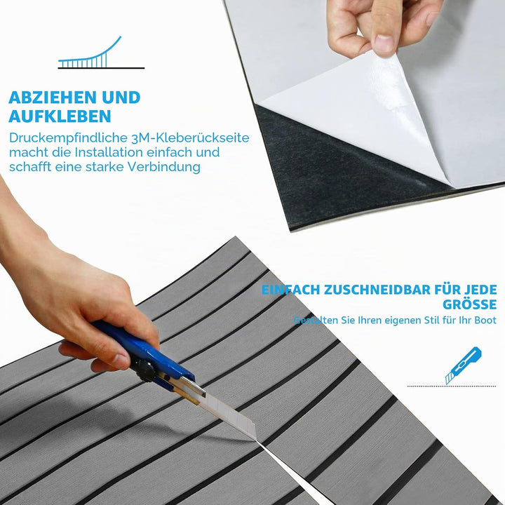 Toogou Neue Generation Eva-Schaum rutschfeste Marine Matte Rückseite mit 3 M Klebstoff, Synthetische