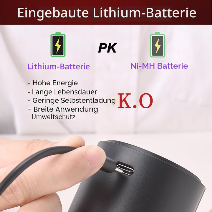 AIKARO - Elektrischer Weinbelüfter Ausgiesser Wiederaufladbarer Automatischer Dekanter, mit Korkenzi