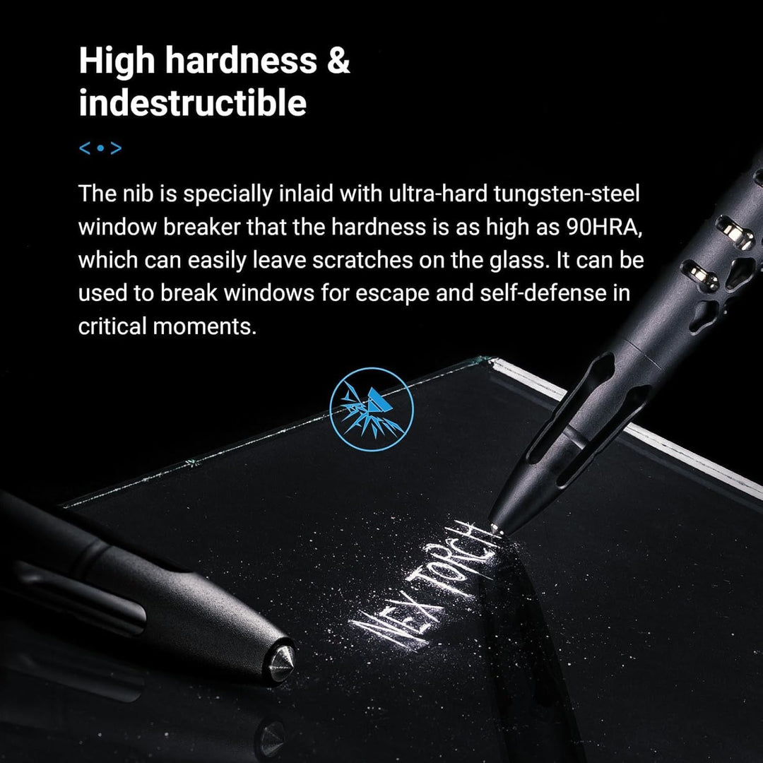 NEXTORCH NP20 Dino Pen Tactical Pen Glasbrecher, Kubotan + Kugelschreiber schwarz