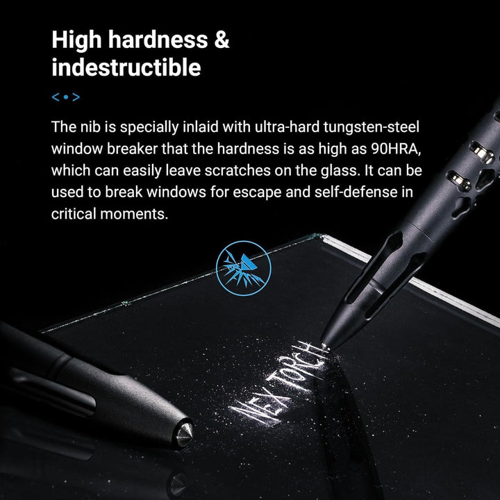 NEXTORCH NP20 Dino Pen Tactical Pen Glasbrecher, Kubotan + Kugelschreiber schwarz