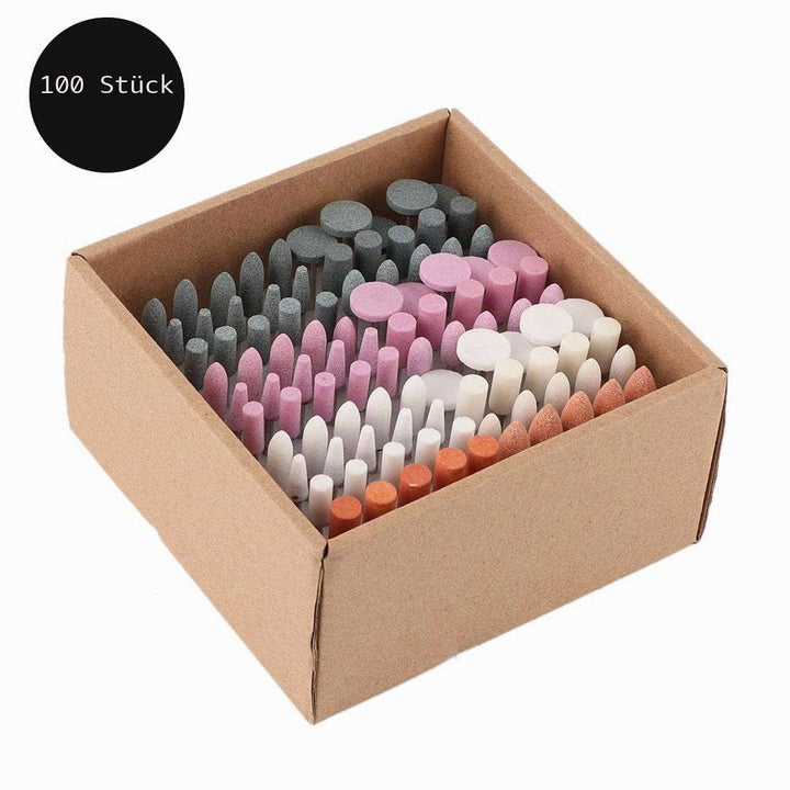 100Pcs Schleifkörper Schleifkopf, Nagelfräser Bits, Berufsnagel Bohrer Stellten Maniküre Pediküre Na