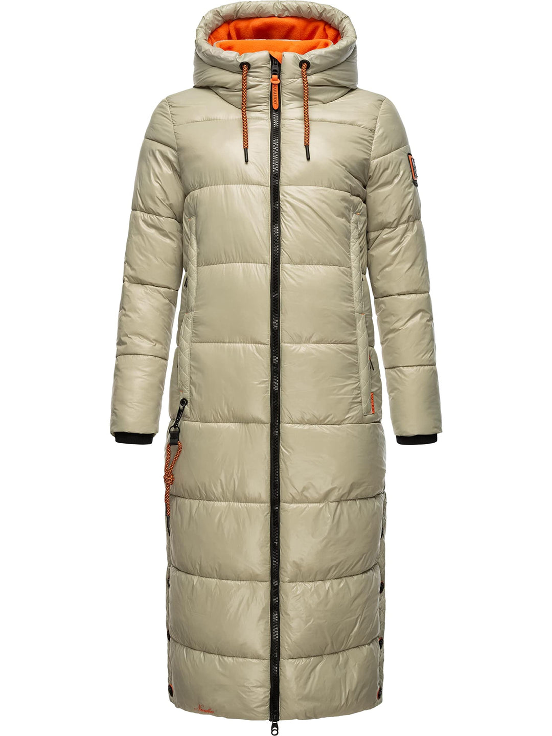 Navahoo Damen warmer Winter Steppmantel mit Kapuze Schmuseengel XS-XXL XXL Pebble Grey, XXL Pebble G