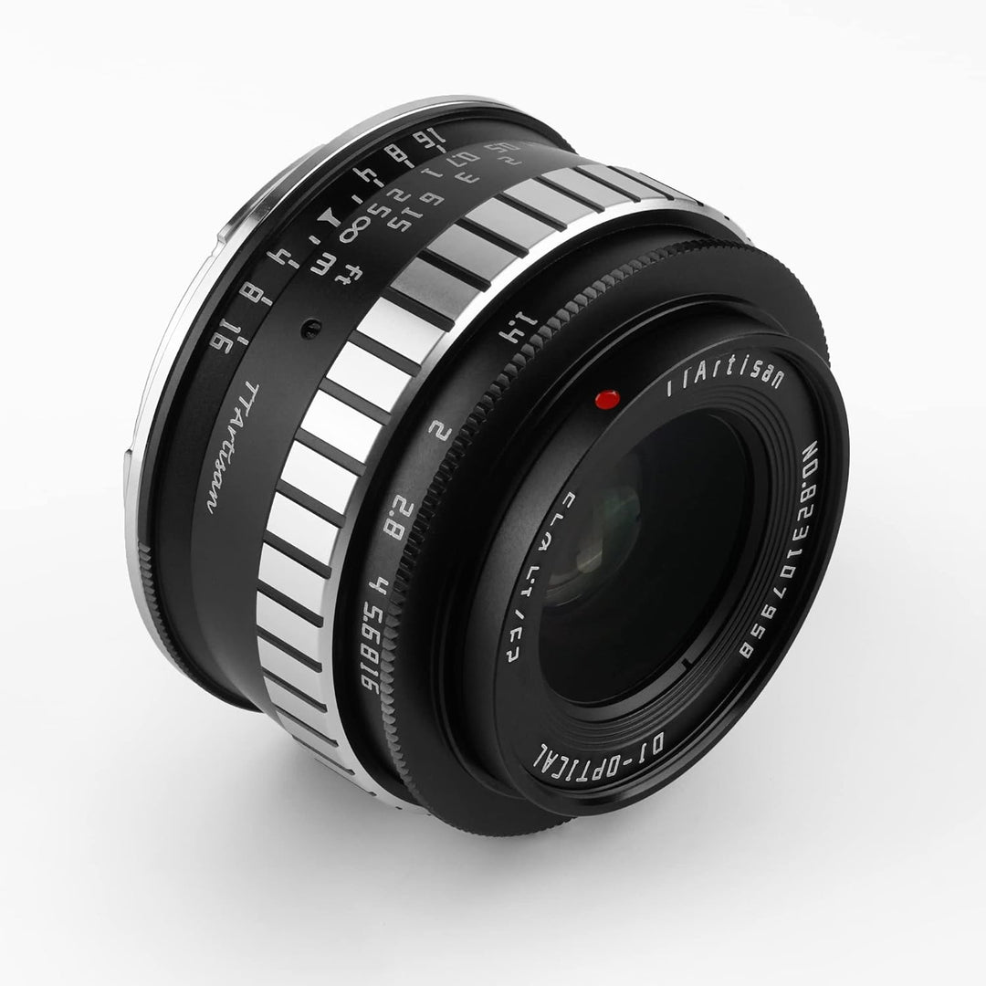 TTArtisan APS-C Objektiv, 23 mm, F/1,4, Metallgehäuse, kompatibel mit L-Halterung, Schwarz und Silbe