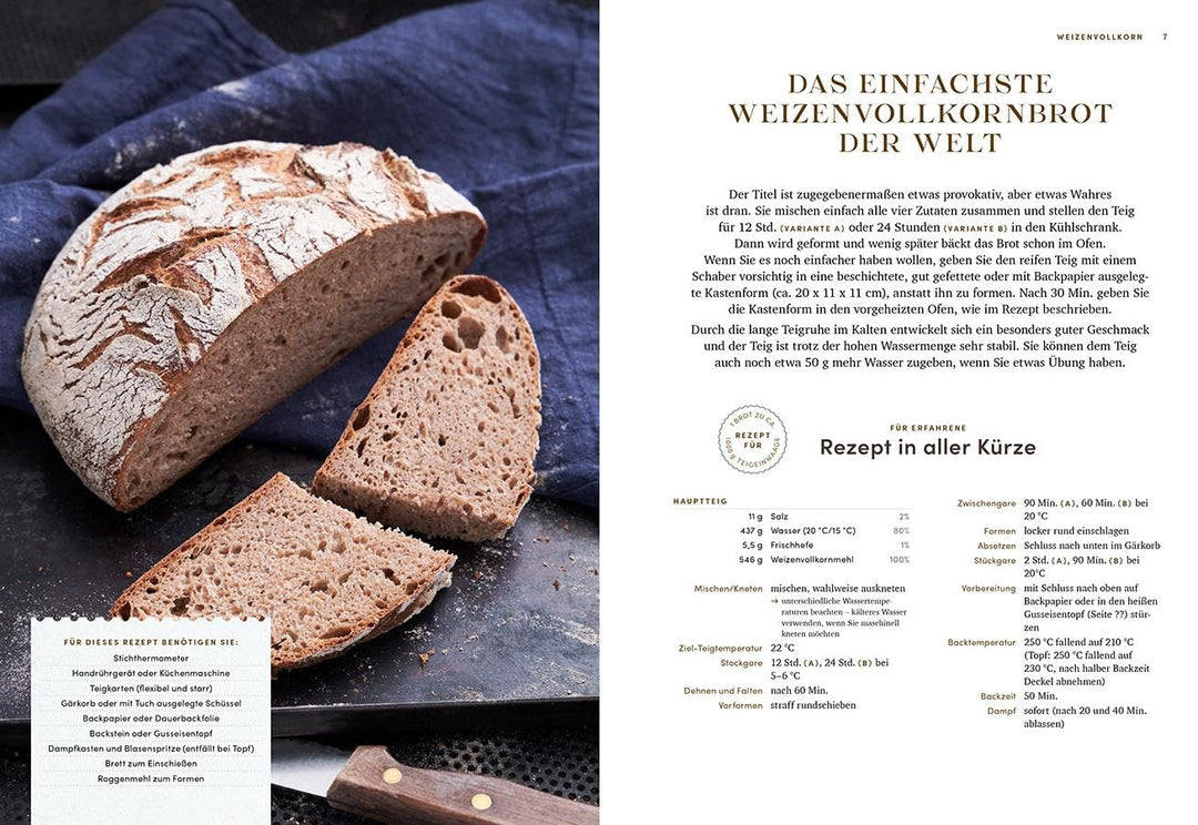 Besser Vollkorn backen: Brote, Brötchen und Süsses aus Vollkornmehl – saftig, locker und gesund. 50