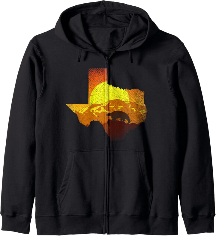 Texas Tier Armadillo Texaner Sonnenuntergang Gürteltier Kapuzenjacke