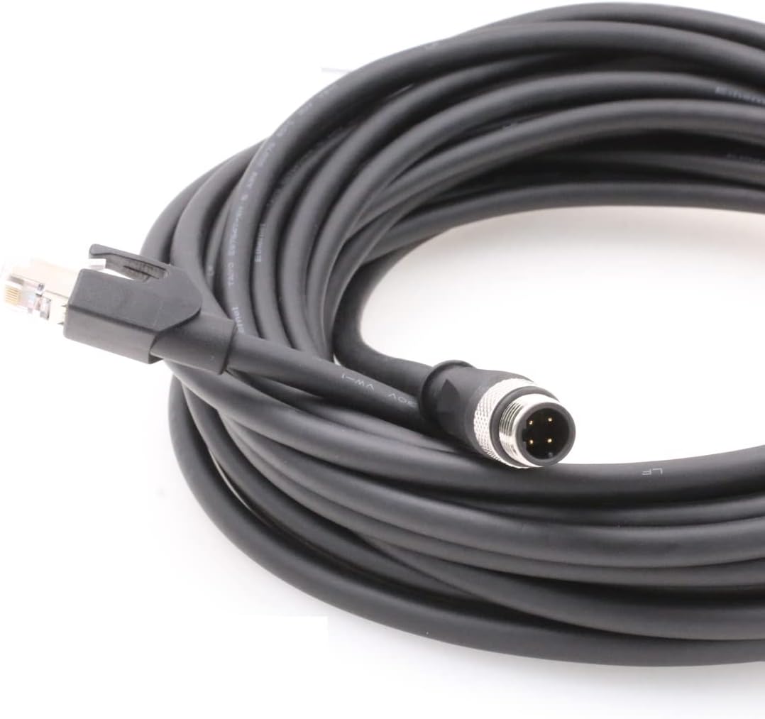 SZRMCC M12 4-Pin auf RJ45 Stecker Industrial Ethernet Abgeschirmtes Kabel Cat5e Hochflexibles Indust