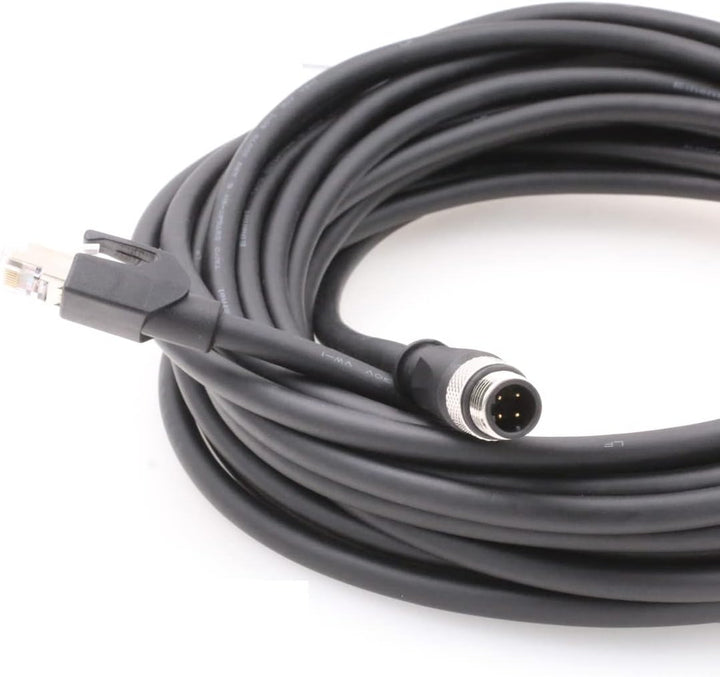 SZRMCC M12 4-Pin auf RJ45 Stecker Industrial Ethernet Abgeschirmtes Kabel Cat5e Hochflexibles Indust
