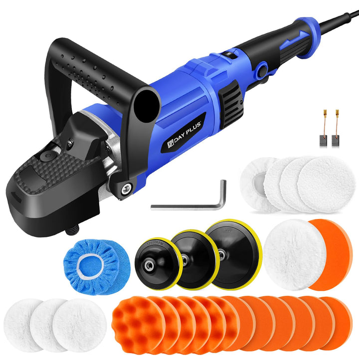 1400W Poliermaschine Auto, 6 Variable Geschwindigkeit 800-3500RPM, 30 tlg, Durchmesser der Scheibe: