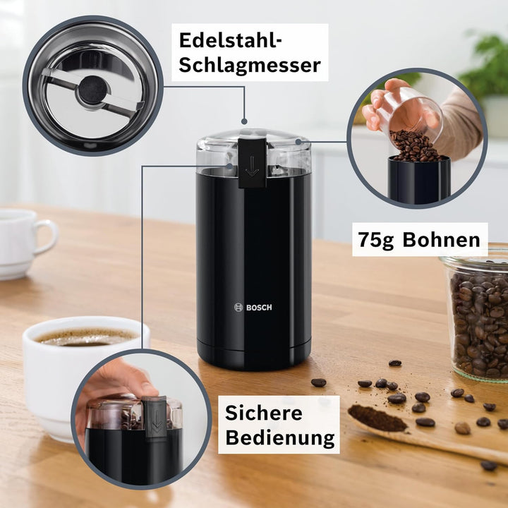Bosch Hausgeräte TSM6A013B Kaffeemühle, Schwarz