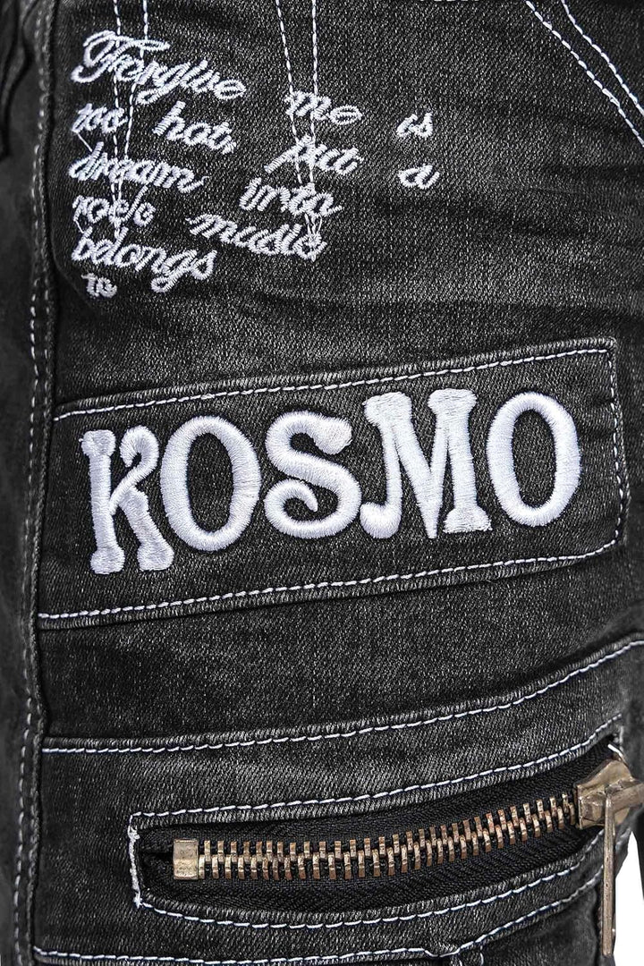 Kosmo Lupo Herren Jeans Extravagant Besondere Designs 29W / 32L Grau - 03, 29W / 32L Grau - 03