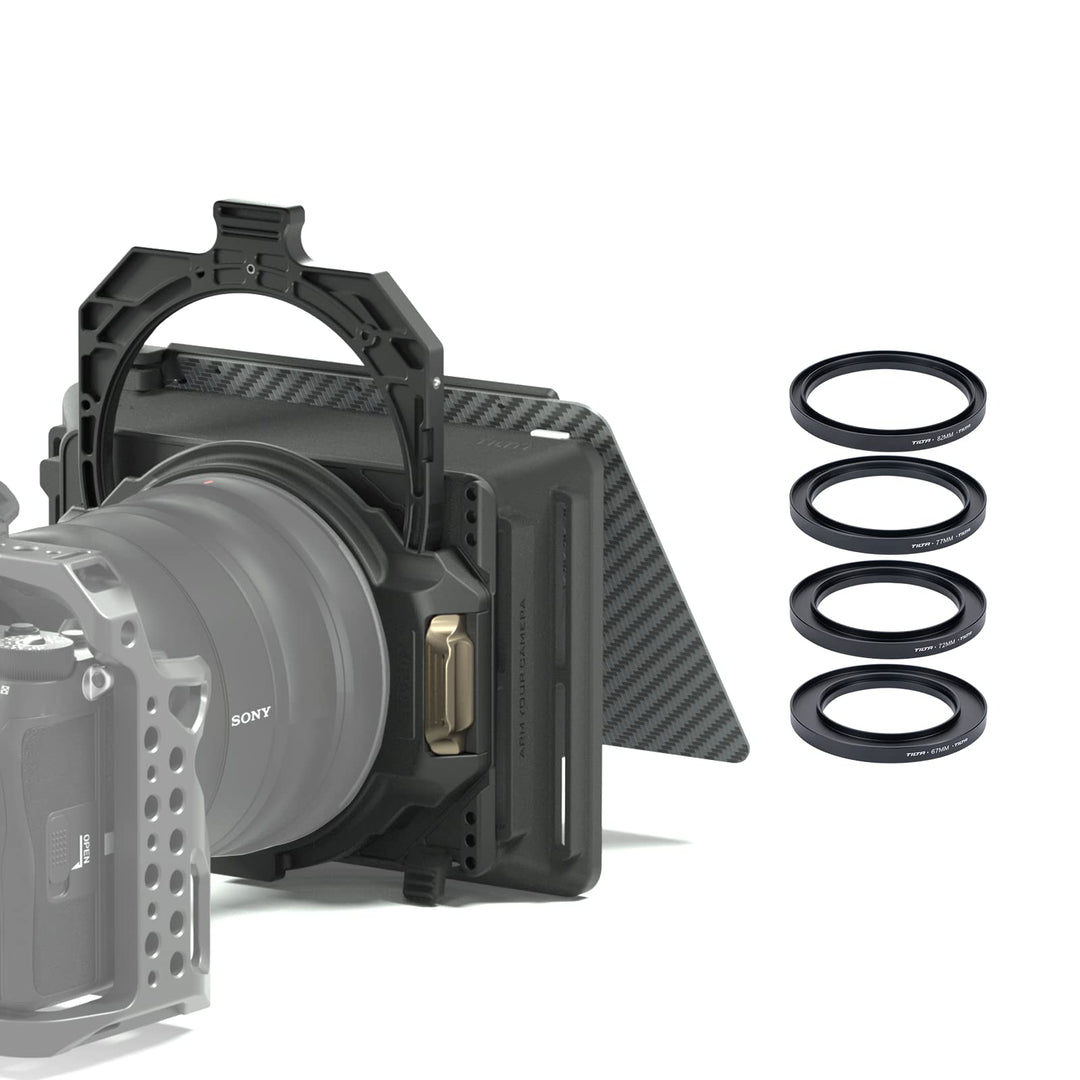 Tilta Mattbox Mirage Matte Box für DSLR und Spiegellose Kameras, mit 95mm Filterrahmen 4 Objektivada