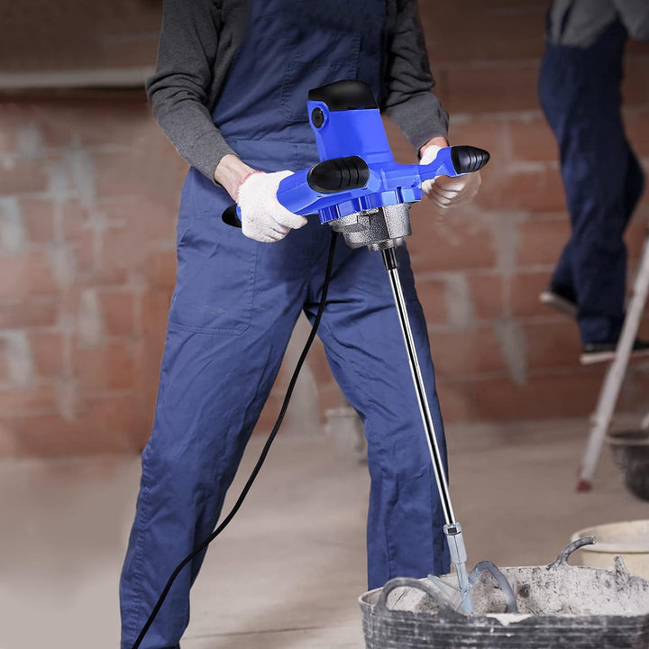 2600W Rührwerk elektrischer Handzementmischer, tragbarer Mörtelbetonmischer Bohrer mit Stange zum Mi