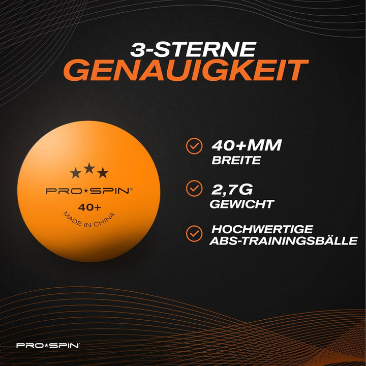 PRO-SPIN Tischtennisschläger – Hochleistungs-Tischtennis Set | Premium Tischtennisschlaeger, 3-Stern