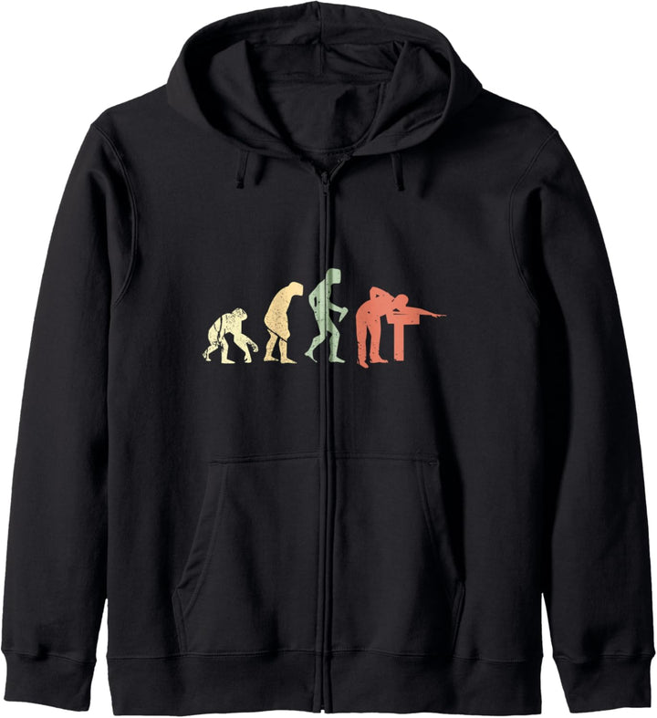 Retro Billard Evolution Vintage Geschenk Billardspiel Kapuzenjacke